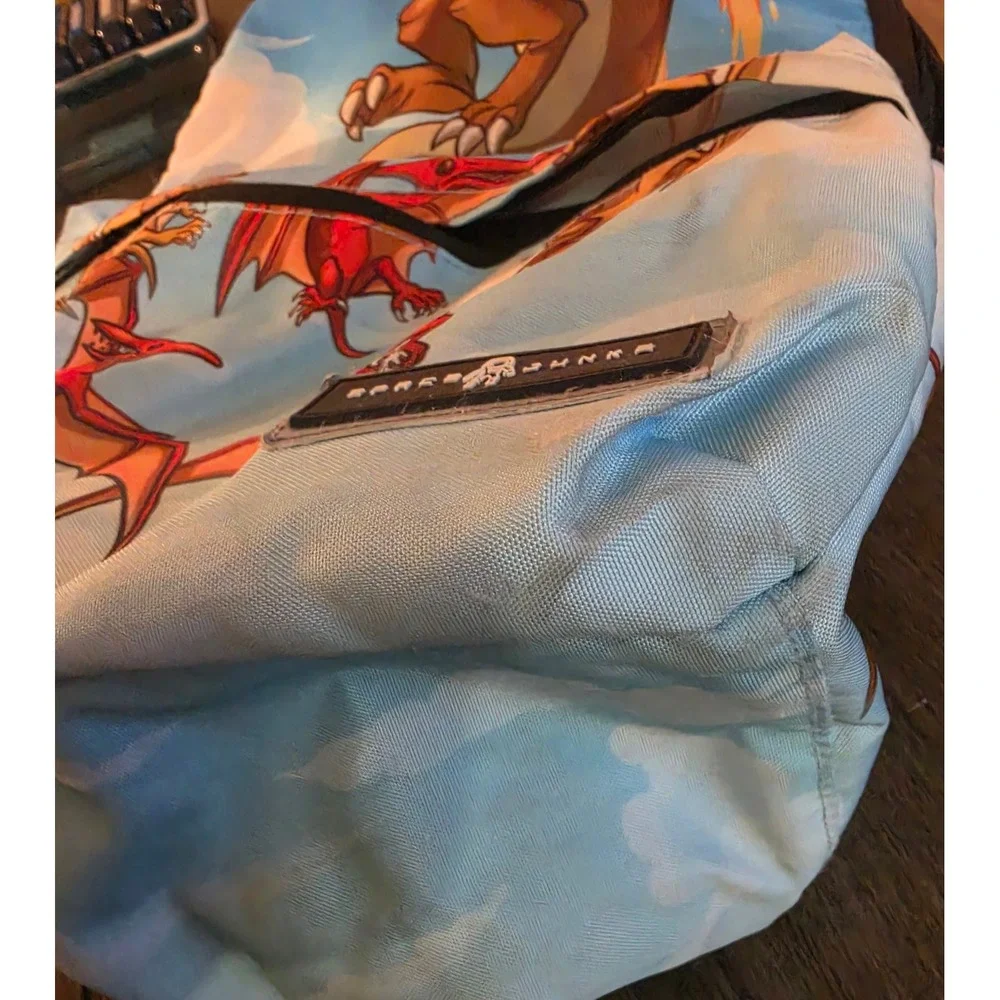 Space Junk Jetpack T-Rex Dinosaur Backpack Blue Pterodactyl School Bag